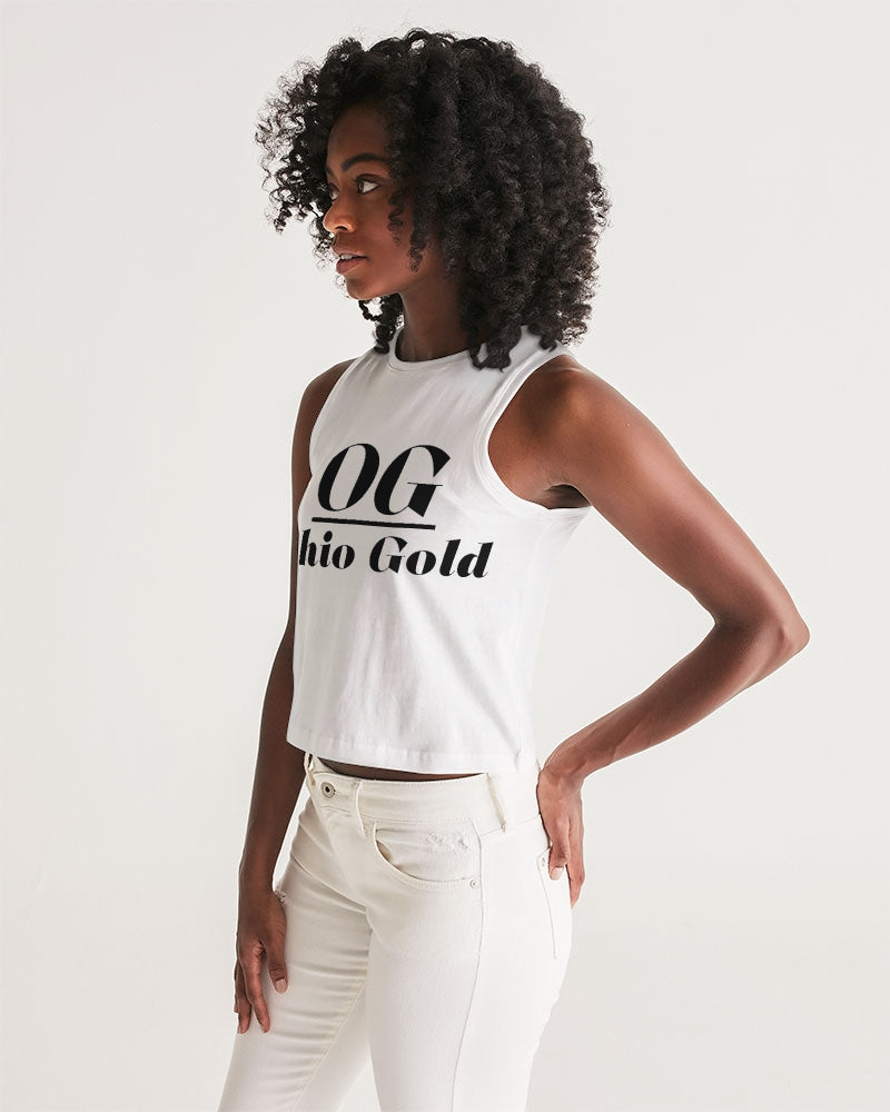 Ohio Gold  black Women's Cropped Tank