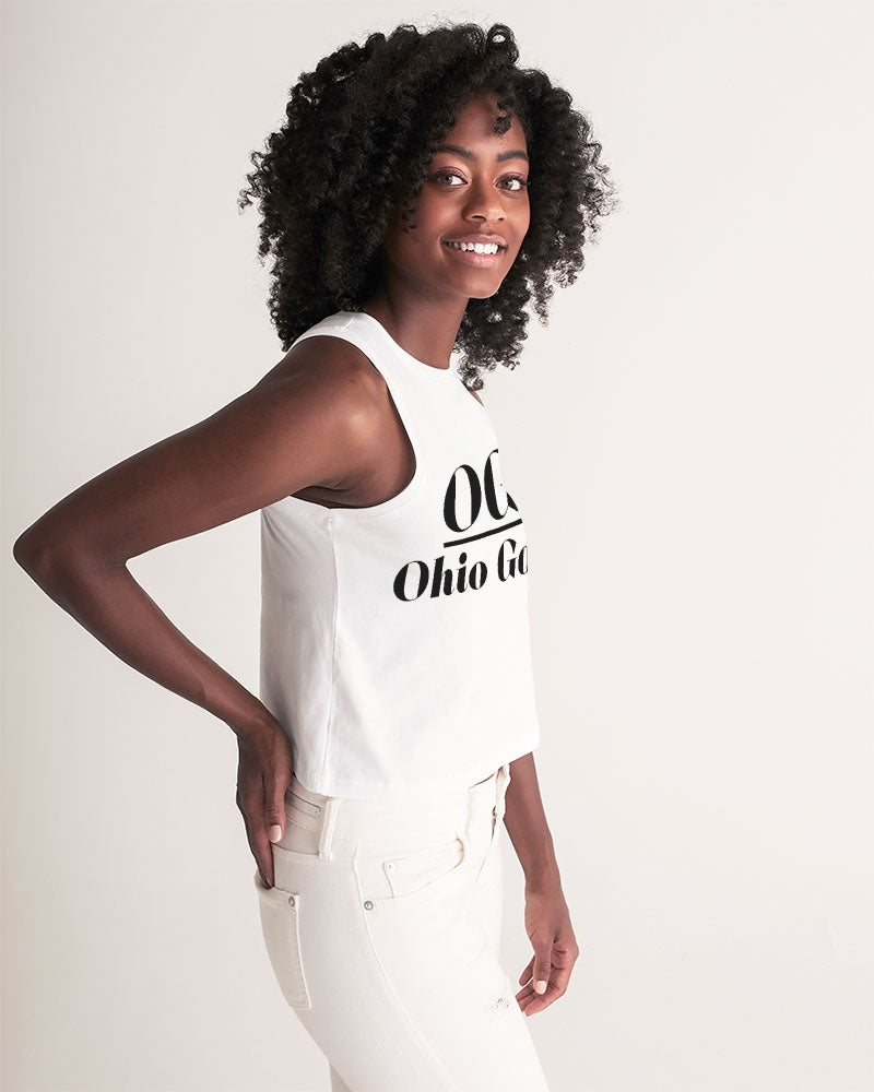 Ohio Gold  black Women's Cropped Tank