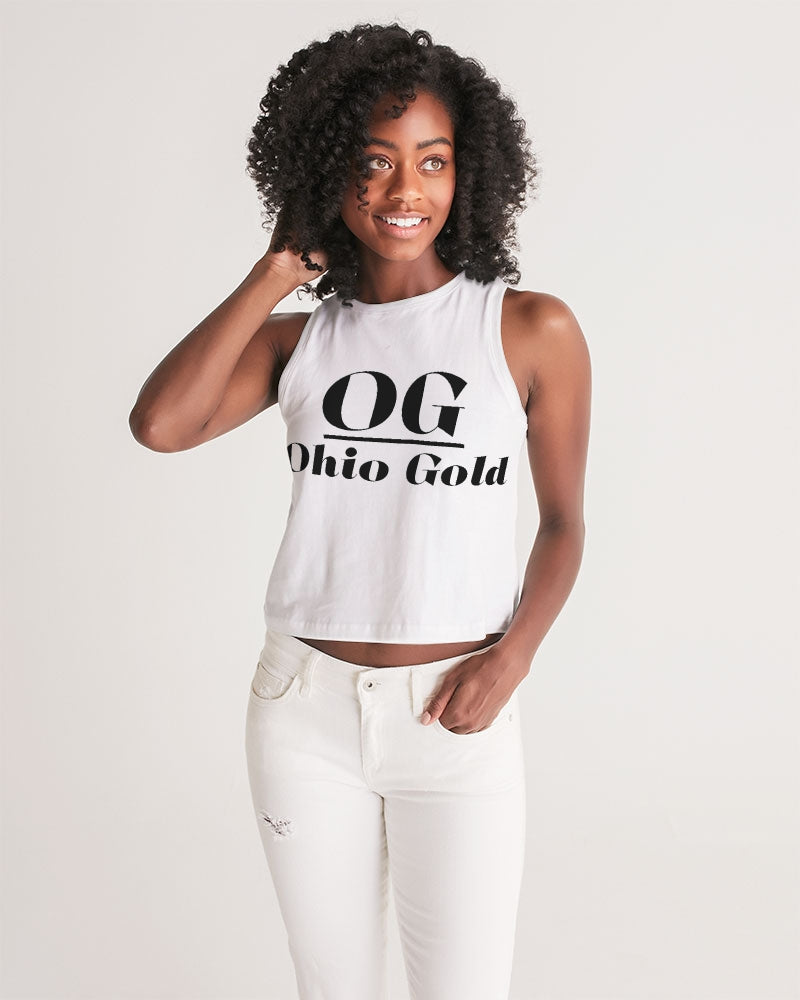 Ohio Gold  black Women's Cropped Tank