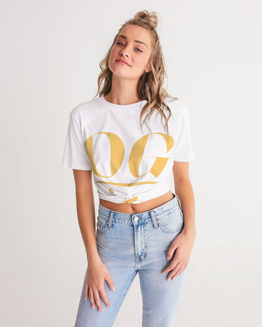 Ohiogold Women's Twist-Front Cropped Tee