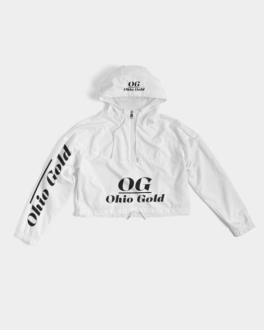 Ohio Gold  black Women's Cropped Windbreaker